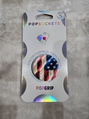 PopSocket PopGrip Phone Grip with American Flag Design in Red, White & Blue